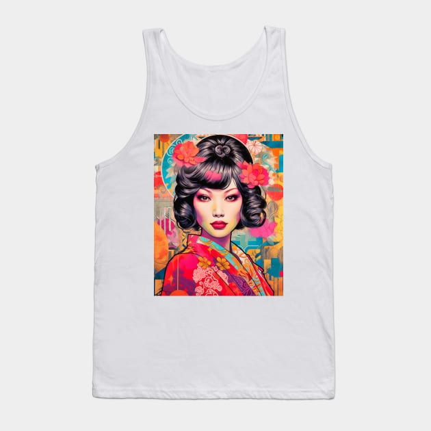 The Asian American Pop Street Mosaic Tank Top by Unboxed Mind of J.A.Y LLC 